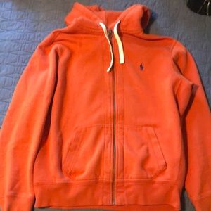 Large orange polo hoodie